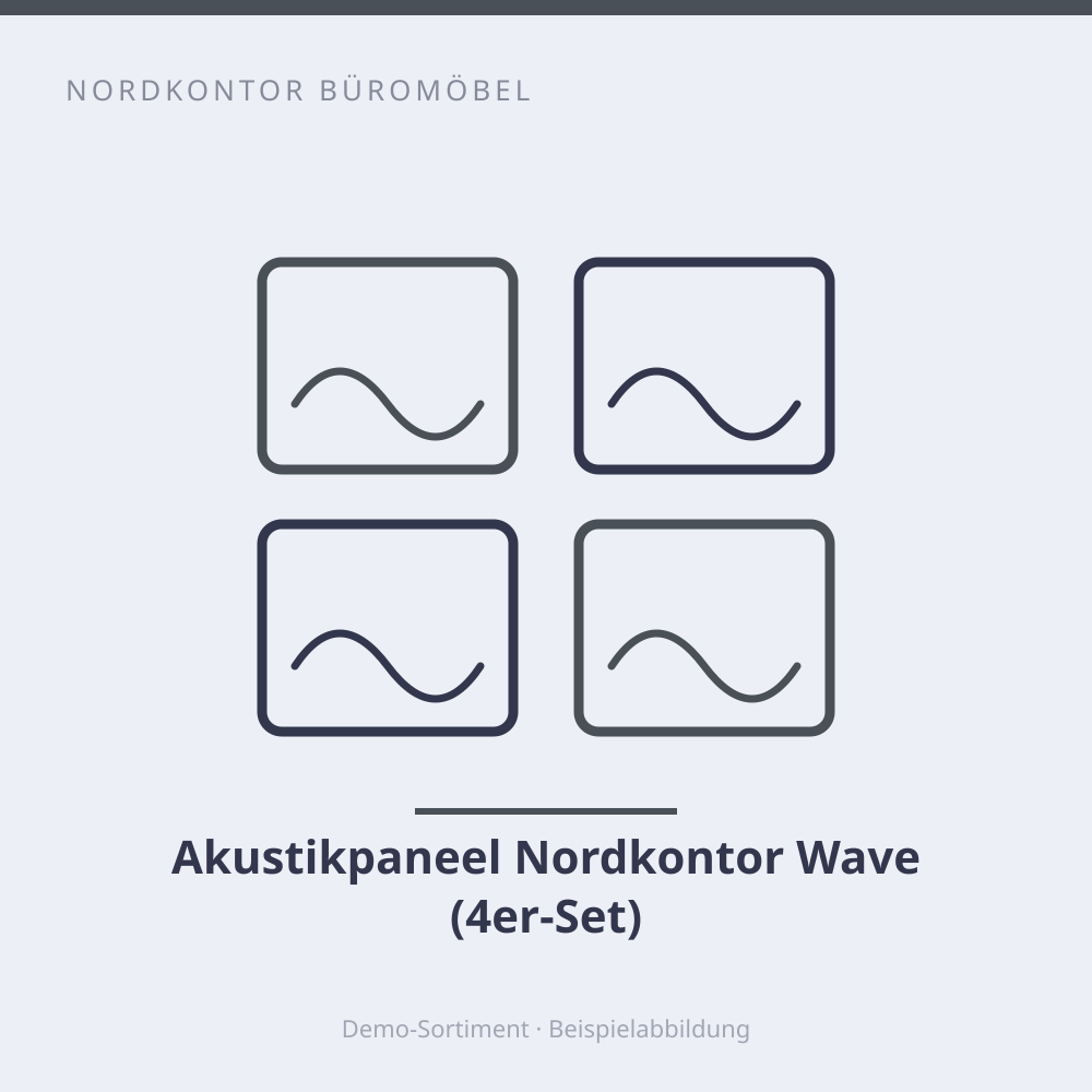 Akustikpaneel Nordkontor Wave (4er-Set)