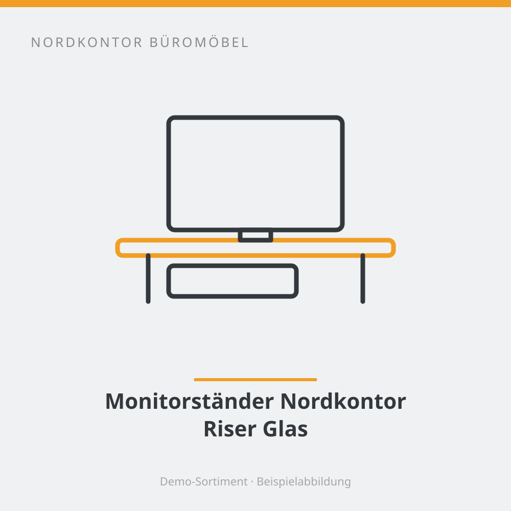 Monitorständer Nordkontor Riser Glas