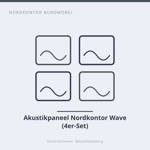 [NK-AKU-200] Akustikpaneel Nordkontor Wave (4er-Set)